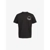 Moncler Archive Line Logo T Shirt In Black