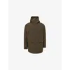 Moncler Mens Dark Green Livradois Logo-patch Down Parka Jacket In Green