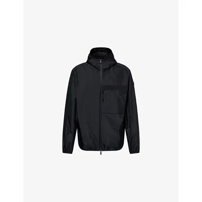 Moncler Mens Fonteghi Hooded Woven Jacket Black