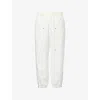 Moncler Mens Ivory Drawstring Two-slip-pockets Wide-leg Relaxed-fit Cotton-blend Trousers In Ivory