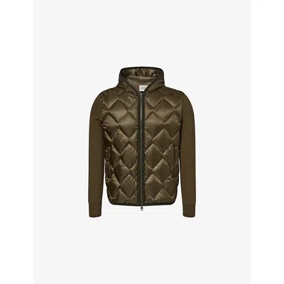 Moncler Hooded Hybrid Cardigan In Green