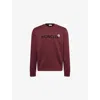 Moncler Maroon Crewneck Logo Sweatshirt In Brown