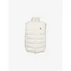 Moncler Mens Natural Contrin Brand-badge Shell-down Gilet In White