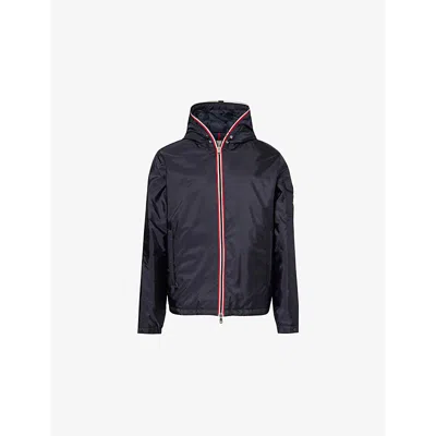 Moncler Mens Navy Evettes Hooded Relaxed-fit Shell-down Jacket In Multi