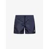 Moncler Mens Navy Logo-patch Relaxed-fit Swim Shorts Xl In Blue