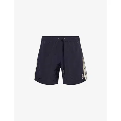 Moncler S  Regular-fit Striped Woven Swim Shorts