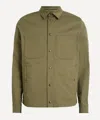 Moncler Beige Cotton Gabardine Overshirt In Brown