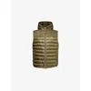 Moncler Mens Olive Orant Padded Nylon-down Gilet In Green