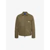 Moncler Vigeon Down Shirt Jacket In Brown
