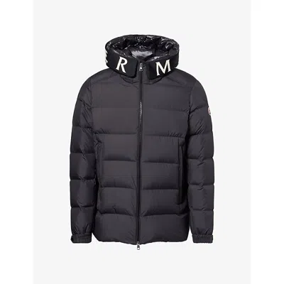 Moncler Mens Orvelle Brande-hood Shell Puffer Jacket Black