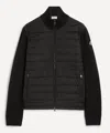 Moncler Cotton Padded Cardigan Zip In Black