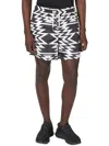 Moncler Geometric Print Swim Trunks In Multi