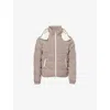 Moncler Mens Miscellaneous Psyllos Houndstooth Wool And Cotton Blend Down Jacket In Neutral