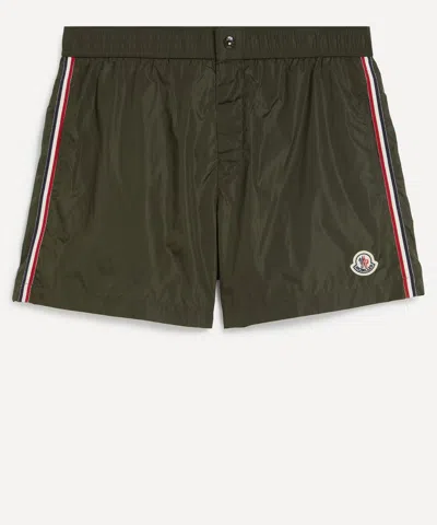 Moncler Mens Tricolour-trimmed Swim Shorts