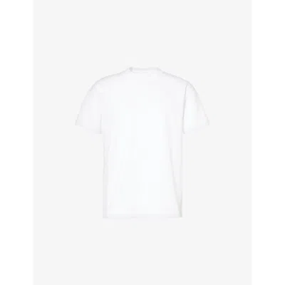 Moncler S  Graffiti Brand-print Relaxed-fit Cotton-jersey T-shirt In White