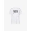 Moncler Mens White Graphic-print Crewneck Cotton T-shirt In White