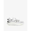 Moncler Light Grey Real Leather Trailgrip Gtx Low Top Sneakers In White