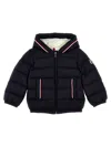 Moncler Merary Blue Down Jacket For Baby Boy With Logo In Blue