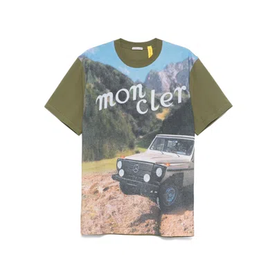 MONCLER MERCEDES BENZ COTTON T SHIRTS