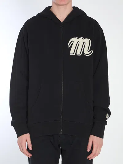 Moncler Mercedes Embroidered Hoodie In Black