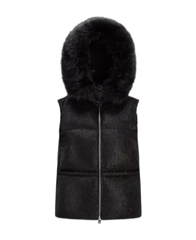 Moncler Mergule Down Gilet In Black