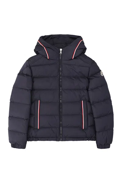 Moncler Kids' Merray Hooded Nylon Down Jacket In Blue