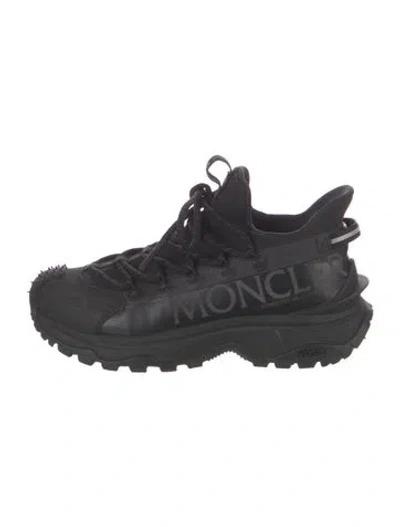 Pre-owned Moncler Mesh Athletic Sneakers In Black