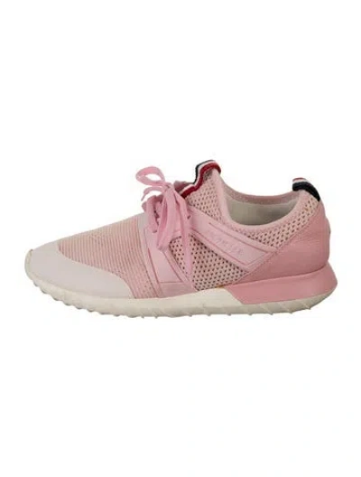 Pre-owned Moncler Mesh Athletic Sneakers In Pink