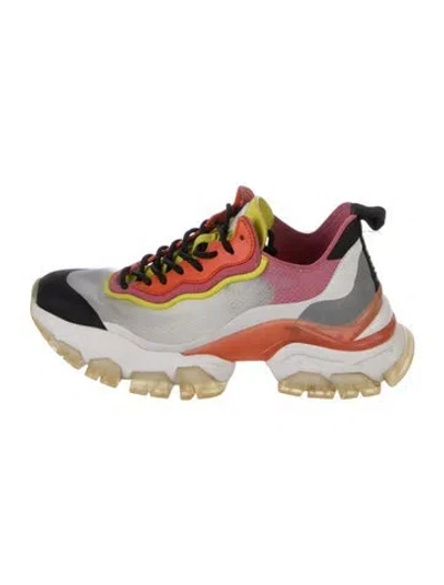 Pre-owned Moncler Mesh Colorblock Pattern Chunky Sneakers In Multi