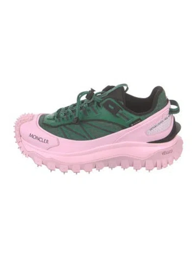 Pre-owned Moncler Mesh Colorblock Pattern Chunky Sneakers In Pink