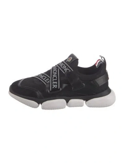 Pre-owned Moncler Mesh Graphic Print Chunky Sneakers In Black
