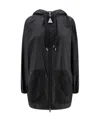 Moncler Mesh-panels Hooded Jacket In Black