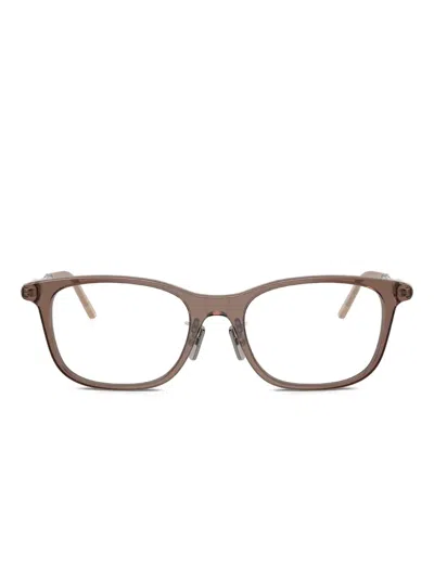 Moncler Metal Square-frame Glasses In Brown