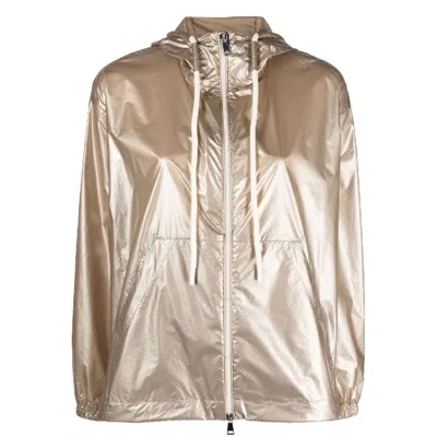 MONCLER MONCLER METALLIC DRAWSTRING HOOD JACKET