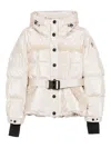 Moncler Metallic Shearling-trimmed Jacket In Neutral