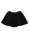 Moncler Metallic Teddy Skirt In Black