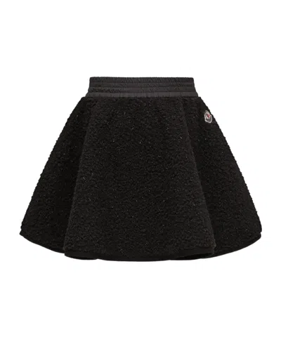 Moncler Metallic Teddy Skirt In Pink