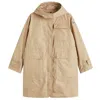 Moncler Meudon Long Parka In Neutral