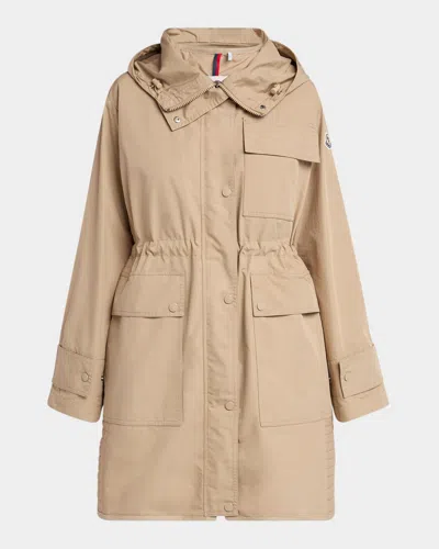 Moncler Meudon Parka With Detachable Vest In Beige