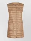 Moncler Meudon Technical Fabric Coat In Neutral