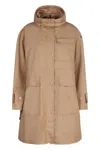 Moncler Meudon Techno Fabric Jacket In Brown