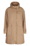 Moncler Meudon Techno Fabric Jacket In Brown