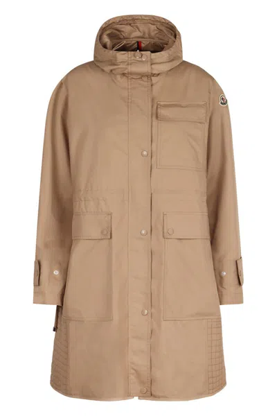 Moncler Meudon Techno Fabric Jacket In Sand