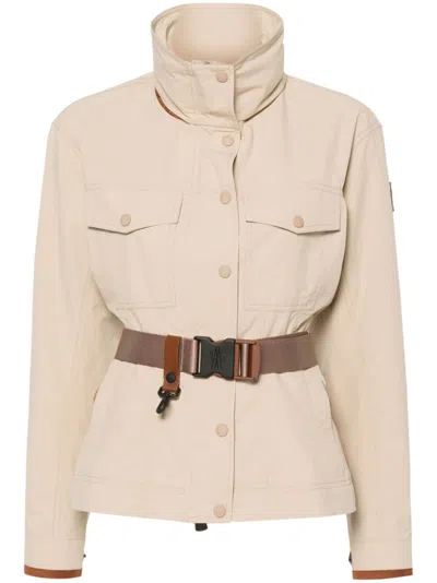 Moncler Meyen Belted Jacket In Neutrals