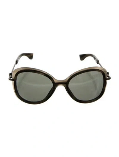 Pre-owned Moncler Meygal Oversize Sunglasses In Grey