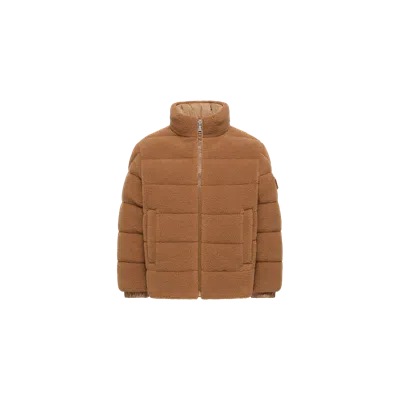 Moncler Kids' Mich ショートダウンジャケット, 男の子, ベージュ, サイズ: 8y In Brown