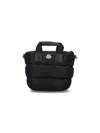 Moncler Micro Shoulder Bag With Quilted Design And Removable Strap In Black