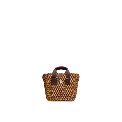 Moncler Micro Caradoc Raffia Tote Bag, Women, Multicolor, Size: One Size