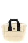Moncler Caradoc Mini Teddy Tote Bag In Neutral