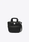 Moncler Micro Caradoc Padded Tote Bag In Black